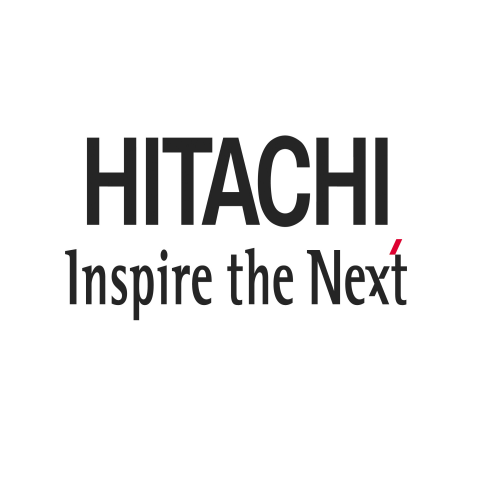 Hitachi logo and slogan